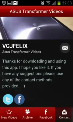 Nexus 7 & Transformer Videos android App screenshot 0